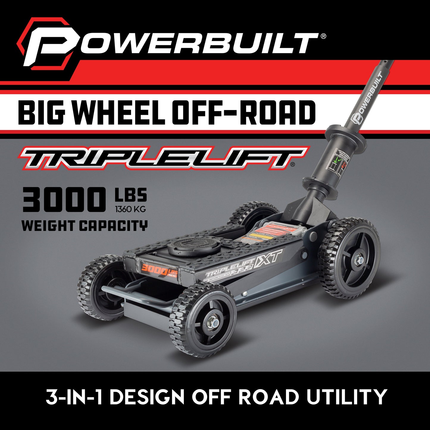 MoTLEY Industries - 3000lbs Big Wheel Off Road Triple Lift