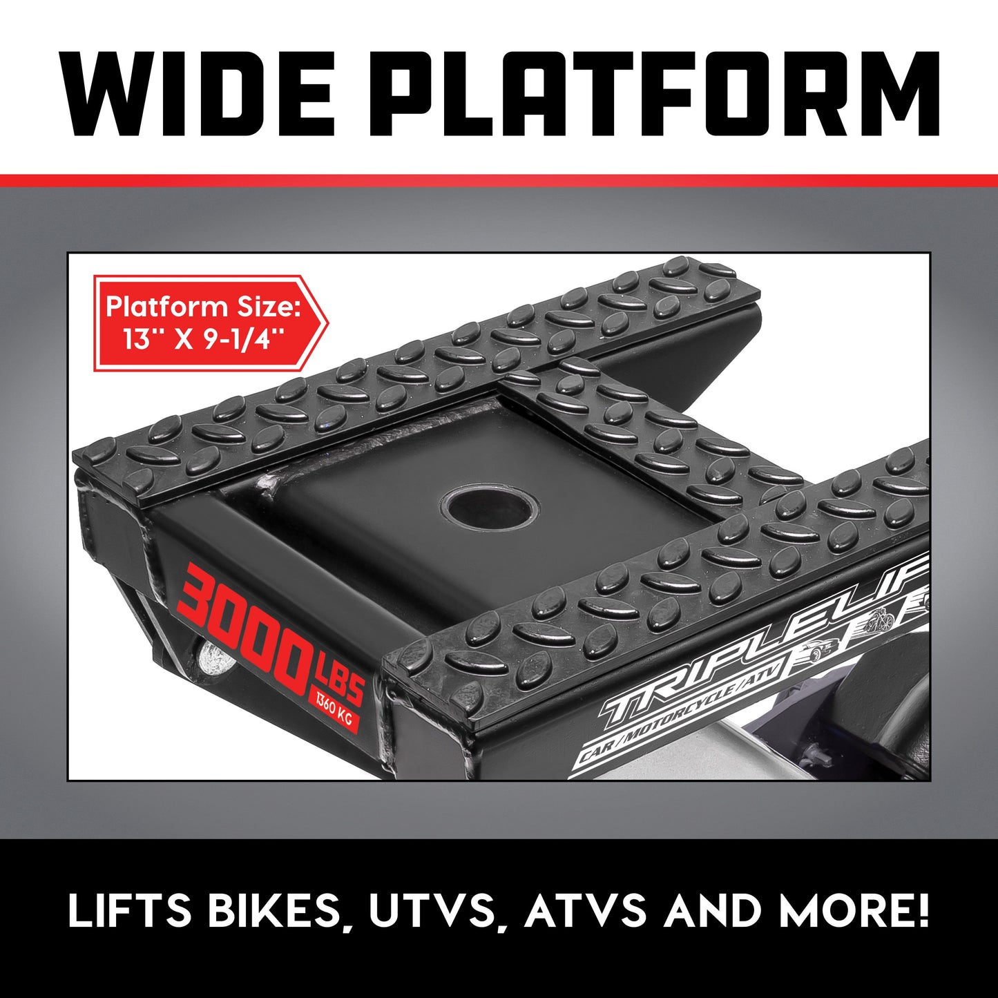 MoTLEY Industries - 3000lbs Big Wheel Off Road Triple Lift