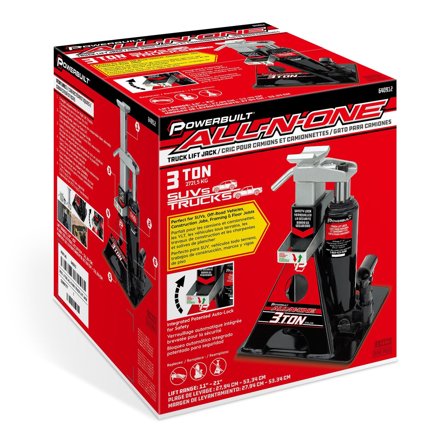 MoTLEY Industries - 3 Ton All-in-One Jackstand/Bottle Jack